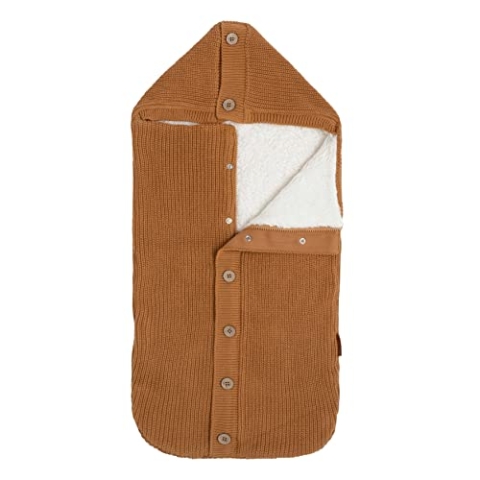 Baby's Only - Soul Fußsack Kinderwagen - Baby wintersack - Teddyfutter - Aus 100% Bio-Baumwolle - Caramel