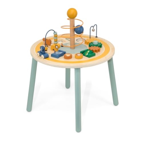 Trixie Spieltisch aus Holz, multifunktionales Lernspielzeug für Kleinkinder, FSC-zertifizierte Holzkonstruktion mit interaktiven Funktionen, ab 12 Monaten