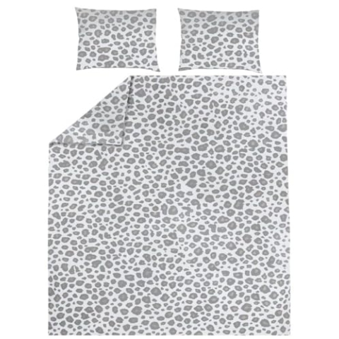 Meyco Home Panther Bettwäsche Doppelbett (Baumwolle, atmungsaktives Material, einfache Pflege, praktischer Einschlagstreifen, Maße: 200 x 200/220 cm), Neutral
