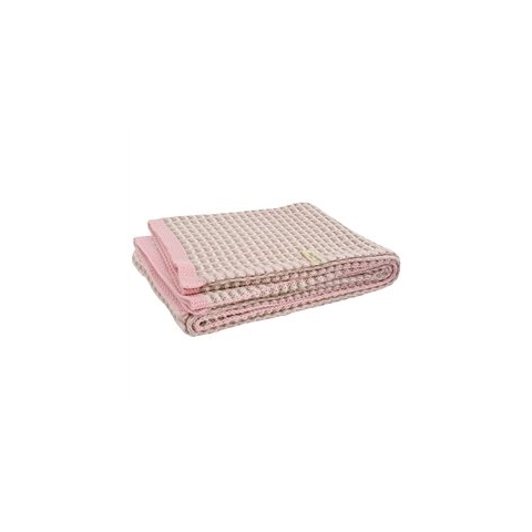 Little Naturals 516-511-00055 Gestrickte Decke, 75 X 100 cm, Mixed rosa/sand/off-white