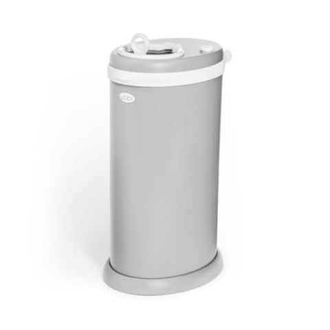 Ubbi Stainless Steel Nappy Pail, Odor Locking, No Special Bag Required, Award-Winning, Registry Must-Have, Matte Grey