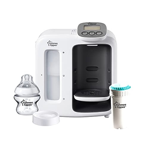 Tommee Tippee Perfect Prep Day & Night, Baby Bottle Maker Machine with Digital Display and Adjustable Volume, White