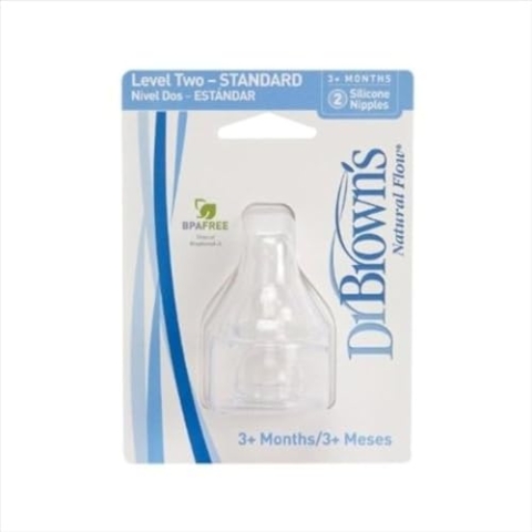 Dr Browns Natural Flow Level 2 Standardnippel, 44, 2 Stück