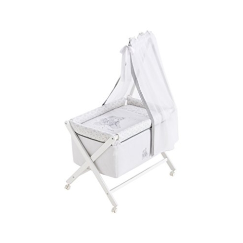 LULU CASTAGNETTE Berceau Ensemble Complet Carina Lulu 55x85 cm Gris