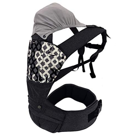 Fillikid - Ergonomische Babytrage/Kindertrage 4 in 1 - bauchtrage - Multifunktional - Dunkelgrau