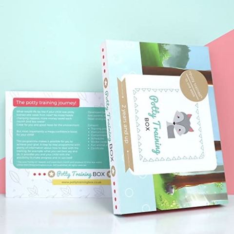 Potty Training Box (Englisch) - Komplettes Toiletten-Training für Kleinkinder - Inklusive Belohnungssystem (20 Aufkleber-Charts, 120 lustige Aufkleber und Zertifikat) - für Jungen und Mädchen