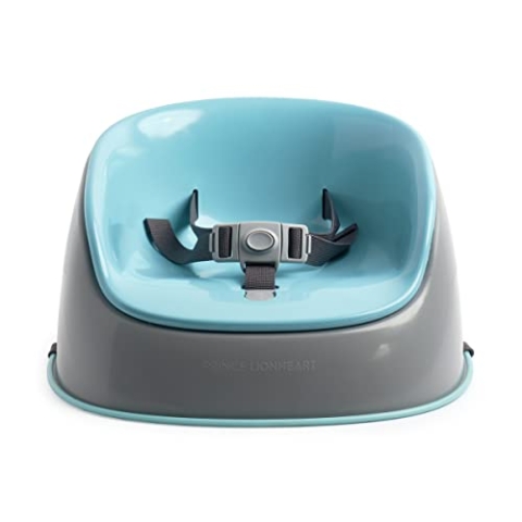 Prince Lionheart BoosterPOD Lite Grau Basis | Komfortabel | Dual Strap System | Langlebig | Tragbar | Stabil | Anti-Rutsch - Gletscher