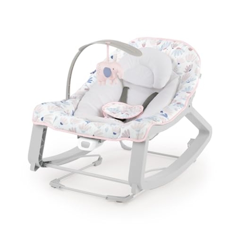 Ingenuity, Keep Cozy 3 in 1 Grow with Me, Babywippe Burst mit Vibrationen, 3 Wippfunktionen zum Schaukel, Wippen oder als fester Sitz, 2 Liegepositionen, abnehmbarer Spielbogen, Geburt bis 18kg