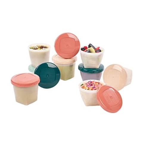 Babymoov Bio Babybols Aufbewahrungsbehälter Set 8 x 250 ml & 8 x 180 ml – aus biobasiertem Kunststoff