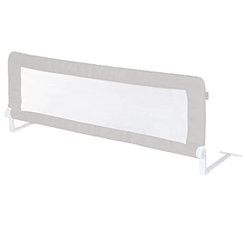 roba Bettschutzgitter Klipp-Klapp 100 cm - Rausfallschutz klappbar für Babys & Kinder - Schutzgitter für Kinderbetten - 50 cm hoch - Grau