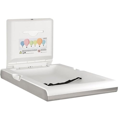Mediclinics vertikaler Wickeltisch CP0016VCS aus Edelstahl mit Biocote®-Schutz