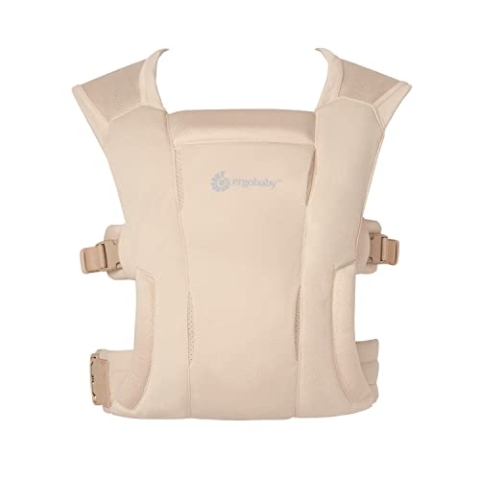 Ergobaby Embrace Soft Air Mesh Babytrage für Neugeborene ab Geburt, 2-Positionen Bauchtrage Baby Tragetasche Ergonomisch, Cream