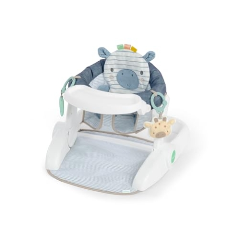 Ingenuity Prop Spot Sitzlernsitz Bodensitz für Baby, abnehmbares Tablett, 2 verknüpfbare Spielzeuge, Matte für die Bauchlage, Geschlechtsneutral, für Kinder im Alter von 4-12 Monaten - Casi