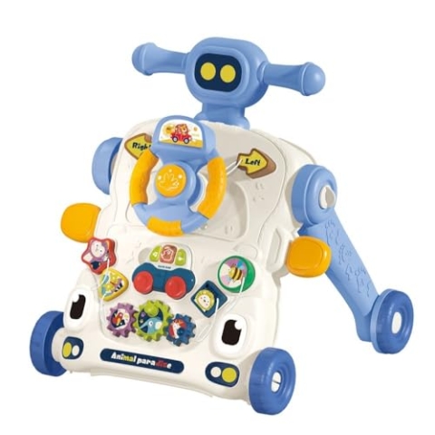 Chipolino Lauflernwagen 3 in 1 Auto, Spieltisch, Lenkrad, Tasten, Musik, Lichter, Farbe:blau