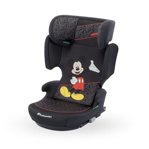 Bebeconfort Disney RoadFix i-Size, Kindersitz, 3,5–12 Jahre (100–150 cm), Mickey Maus Kindersitz, Klappbarer Kindersitz, Leicht (4,4 kg), 14 Kopfstützenpositionen, Authentic Mickey