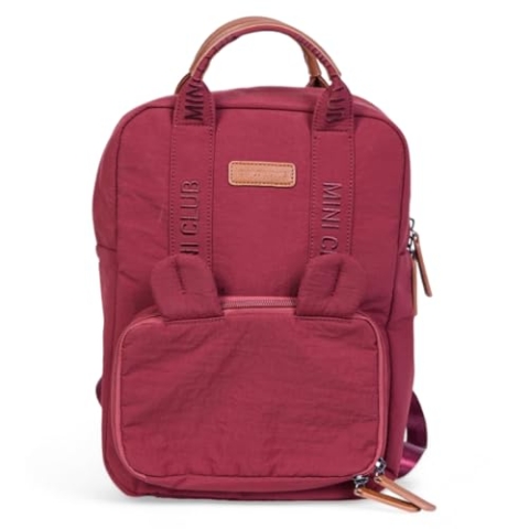 CHILDHOME, Rucksack, Kita-Rucksack, Rucksack für Kinder, Rucksack für Kindergartenkinder, isothermischer Beutel, Fach für Essensbox, solide, Material Baumwolle, Volumen: 7L, Mini Club Urban, Bordeaux