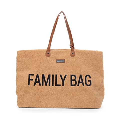 Childhome, Family Bag, Wickeltasche, Reisetasche/Wochenendtasche, Großes Fassungsvermögen, inkl. abnehmbarer Tasche, Teddy Beige