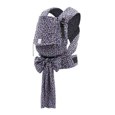 Stokke Limas Carrier Plus, Leopard Lilac (OCS) - Half Buckle Babytrage- Drei Trageoptionen - Sicher für Babys von 1 Monat / 4 kg bis 18 kg