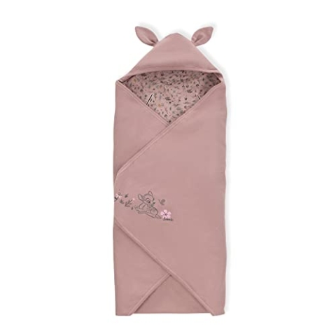hauck Baby Einschlagdecke Snuggle N Dream für 3-Punkt-Gurt & 5-Punkt-Gurt, Baumwolle, Universal für Babyschale, Kindersitz, Reboarder, Kinderwagen, Buggy, Babywippe, Waschbar (Disney Bambi Rose)