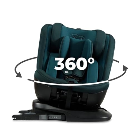 Kinderkraft XPEDITION2 I-SIZE 40-150 cm, Kindersitz 0-36 kg, Reboarder 360 grad drehbar, Kinderautositz mit Isofix station, FWF und RWF, Verstellbare Kopfstütze/Rückenlehne mit Liegeposition, Blau