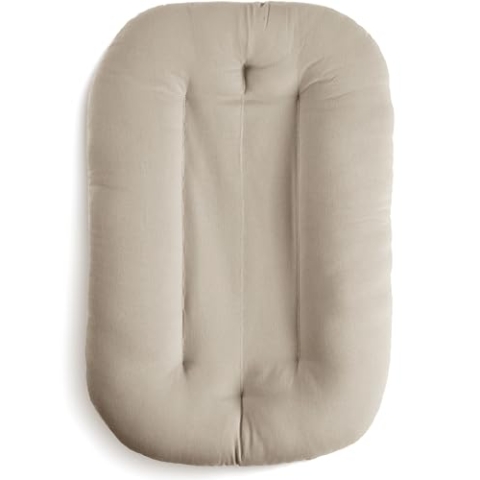Snuggle Me® Babynest (0-9 Monate) - Premium Babynestchen Neugeborene, Weiche Bio-Baumwolle mit Fiberfill, 100% Maschinenwaschbar, Inkl. Reisetasche (Birch)