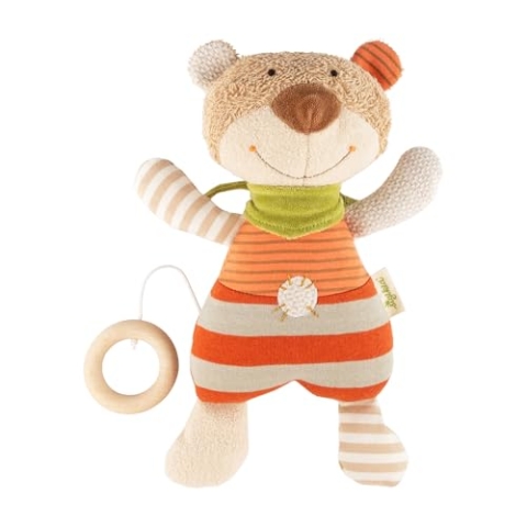SIGIKID 48916 Spieluhr Bär Green Mädchen und Jungen Babyspielzeug empfohlen ab Geburt mehrfarbig