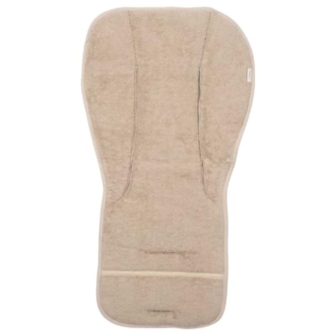 Koeka Autositzauflage baby - autositz 0+ einlage sommer - sitzauflage - Atmungsaktiv - Dijon - Bio-Baumwolle - schlaufenfestes Frottee - taupe - Universal