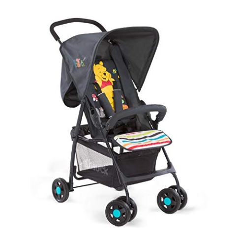 hauck Buggy Sport, Ultra Leicht - nur 5,9 kg, für Kinder bis 15 kg, Klein Zusammenklappbar, Reisebuggy mit Liegefunktion, Extra Großer Korb bis 3 kg (Disney Pooh Geo)
