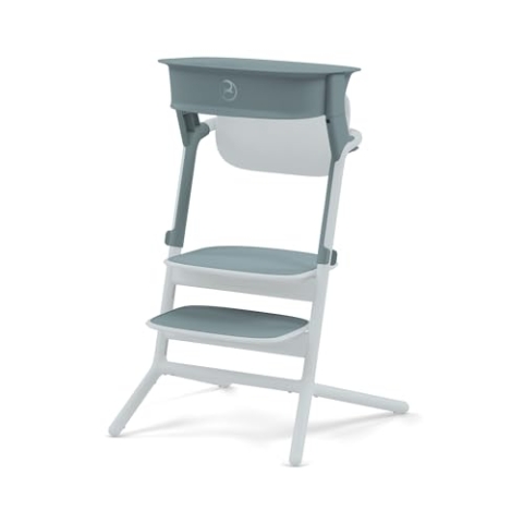 CYBEX Gold LEMO Training Tower Set, Zur Umwandlung des Hochsitzes LEMO in einen Lernturm, 1-5 Jahre (bis zu 25 kg), Inkl. 2 rutschfesten Silikonmatten für Sitzfläche und Fußstütze, Stone Blue