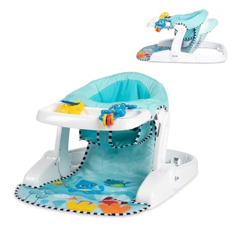 Baby Einstein Sea of Support 2-in-1 Sit-Up Bodensitz, mit abnehmbarem Tablett und Spielzeug