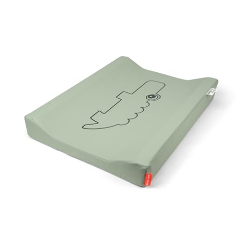 Done by Deer Wickelauflage easy wipe Croco Grün - Wasserfeste Oberfläche - OEKO-TEX® zertifiziert - Bezug: 100% Polyester mit PU verstecktem Reißverschluss. Füllung: 100% PU-Schaum