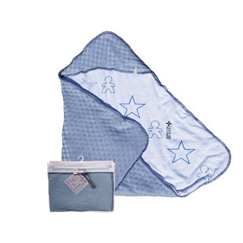 Bamboom 104–000–038 Travel & Cover Strickdecke, blau