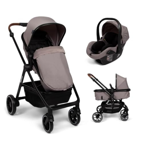 Baninni 3-in-1 Kinderwagen mit Multi-Stands und Autositz Adria, Taupe