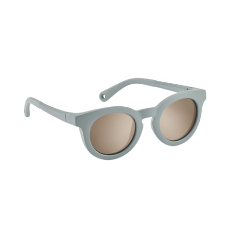 BÉABA, Kindersonnenbrillen 2-4 Jahre, 100% UV-Schutz - CAT 3, Seitenschutz, optimaler Tragekomfort, 360° verstellbare Bügel, an die Sehstärke anpassbar, Retro Kollektion, Baltic Blue