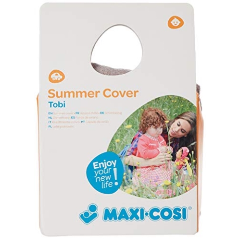 Maxi-Cosi Sommerbezug für Kindersitz Tobi, angenehm weich, komfortabel und Schweiß absorbierend, grey (grau)