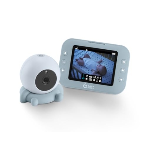 Babymoov Babyphone mit Kamera YOO ROLL - Wiederaufladbare Akkus - 10 Stunden Akkulaufzeit- 3,5' Bildschirm - Reichweite 300m - Sleep Technology - Nachtsicht