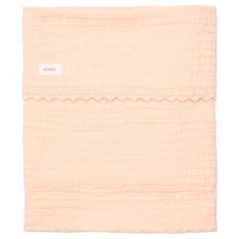 Koeka Babydecke - Kuscheldecke - Für Babywiege Und Babykorbe -Sommerdecke - Ungefuttert - Elba - Luftige Baumwolle - Waschbar - Pfirsichrosa - 75X100 Cm