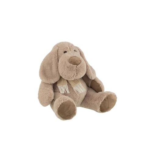 J-Line Hund+Schal Sitzen Textil Beige Extra Large