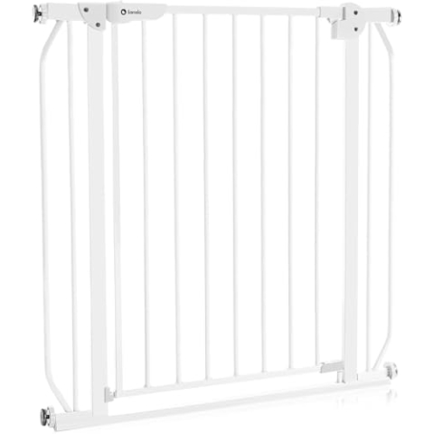 LIONELO Truus Slim Sicherheitstor, Verstellbare Breite von 75 bis 105 cm mit Press-Fit, Höhe 77 cm Öffnung in beide Richtungen Selbstverriegelung, abgerundete Kanten