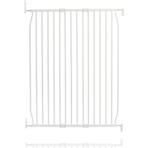 Safetots Extra Hohes Eco Schraubbefestigung Babygitter, Weiß, 90cm - 100cm, Extra hohes Gitter mit einer Höhe von 100cm, Treppengitter für Babys, Schraubbefestigtes Sicherheitsgitter