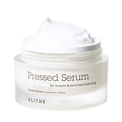 BLITHE Pressed Serum Velvet Yam – Feuchtigkeitsspendendes Serum mit 68,79 % Wild Yam, cremige Textur, vegan, geeignet für empfindliche Haut, koreanische Hautpflege (50 ml)