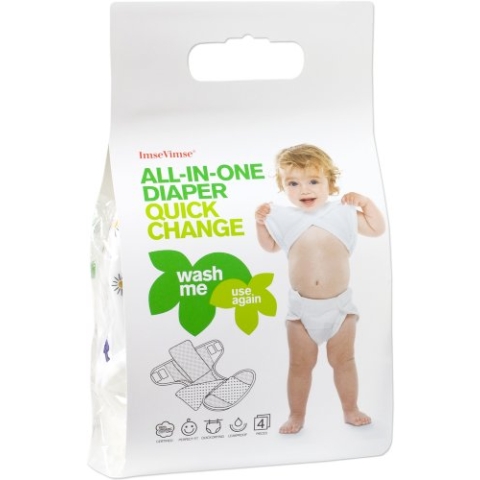 ImseVimse All-in-One Windeln Gr. S 4-8 kg im 4er-Set