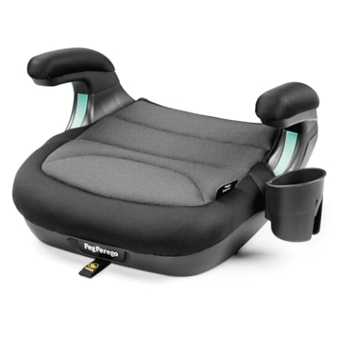 Peg Perego Viaggio Shuttle Autositz, Auto-Sitzerhöhung mit ISOFIX für Kinder von 125 bis 150 cm (6-12 Jahre), 22-36 kg, Crystal Black