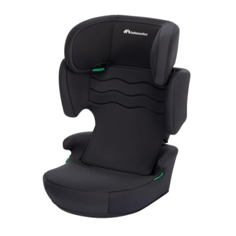 Bebeconfort Hera i-Size Sitzerhöhung, i-Size-Kindersitz, Installation mit Sicherheitsgurt, Zusammenklappbar, superkompakt und leicht, ab 3,5 Jahre bis zu 12 Jahren, 15-36 kg, 100-150 cm, Mineral Black