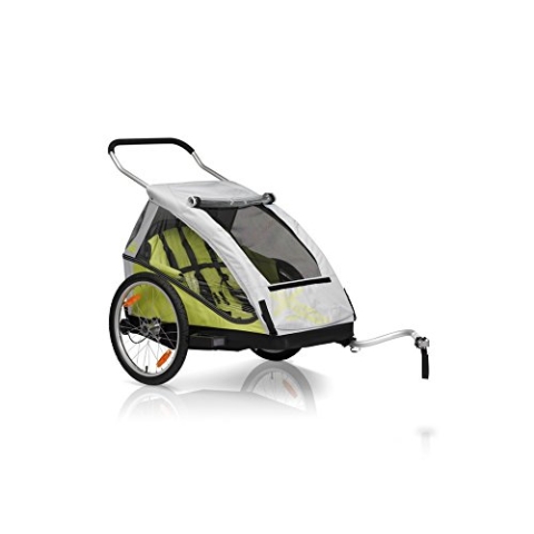 XLC Kinderanhänger "Duo" limone