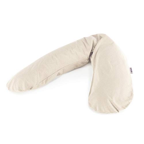 Theraline Das Original Stillkissen inkl. Außenbezug Punkte, Baumwolle, beige