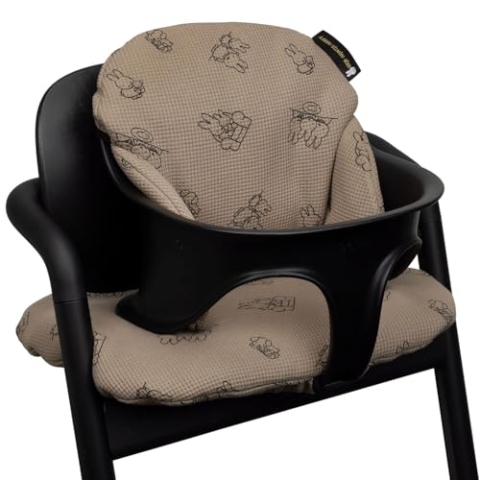 Ukje 3 Stück Kissen kompatibel mit CYBEX Lemo - Dickes - Atmungsaktives Baumwollgewebe 100% Oeko-Tex Baumwolle - Wasserdichtes Futter - Handgefertigt in EU (Miffy)
