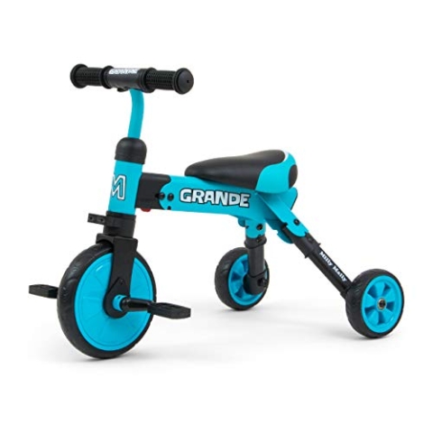Grande Milly Mally 2-in-1 faltbares Balance-Dreirad, blau
