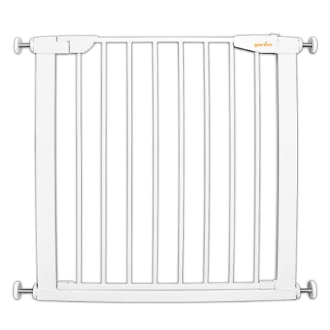 Guardino Türschutzgitter erweiterbar bis 109 cm - Treppenschutzgitter ohne Bohren, 75-81 cm, Weiß