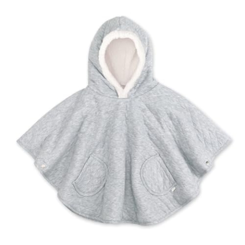 BEMINI Reiseponcho Pady quilted + teddy Mix grey